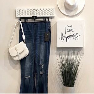 Risen High Rise Flare Jeans